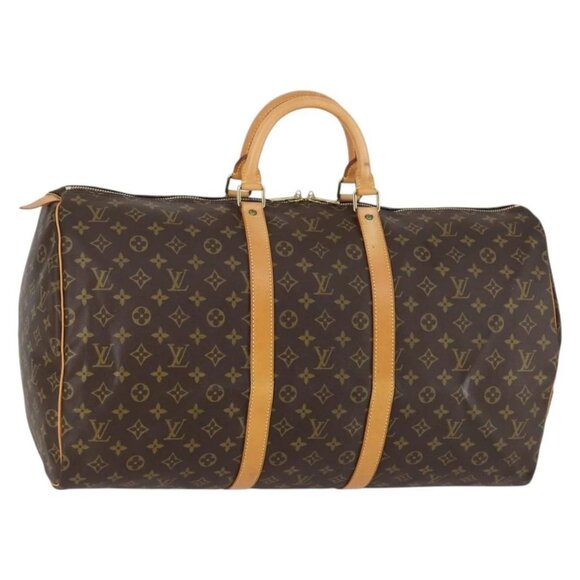 LOUIS VUITTON Monogram Keepall 55 Boston Bag M41424 LV Auth 143130V - Picture 2 of 16